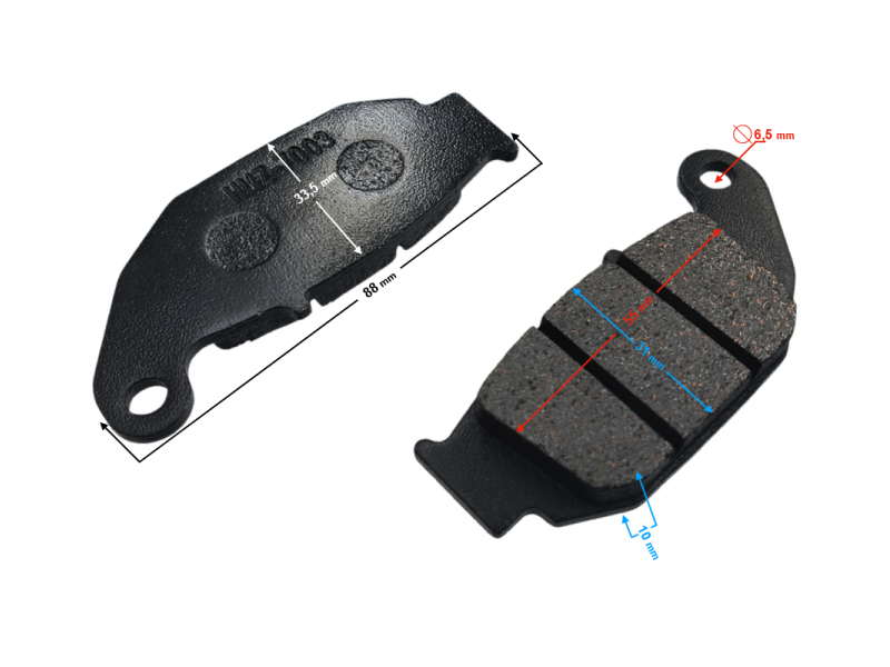 Rear brake pads for Hyper