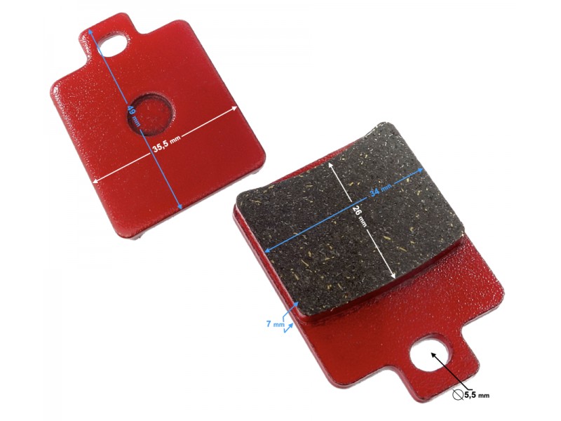 Rear brake pads ATV Mikolon 180 (H)