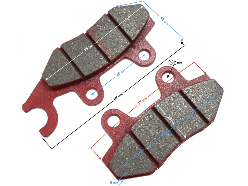 Front brake pads for TZR50N moped