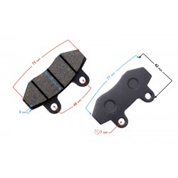 Rear brake pads (set) for B-Max scooter
