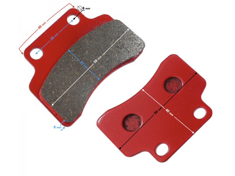 Front brake pads for Firefox scooter