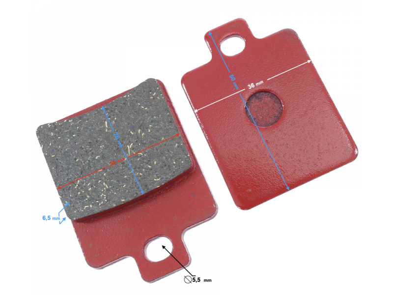 Front brake pads for scooter