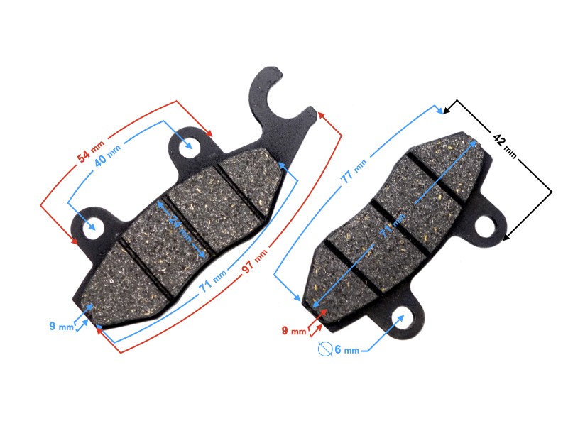 Front brake pads for B-Max scooter ( for carburator)