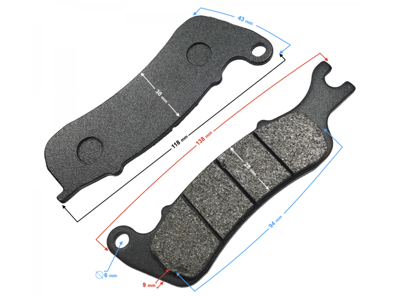 Front brake pads for Travel 125 motorcycle
