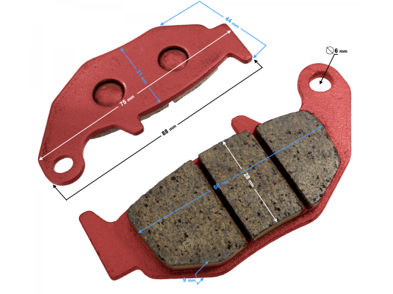 Rear Brake Pads for GT 125 Rear Brake Pads for GT 125