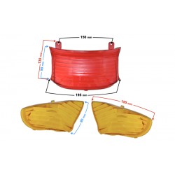 Rear lampshade with indicator lampshades for 21 2 scooter (orange)