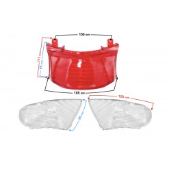 Rear lampshade with indicator lampshades for 21 2 scooter (white)