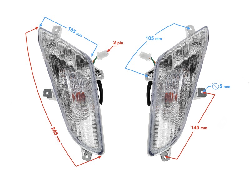 Front indicators for Tres scooter