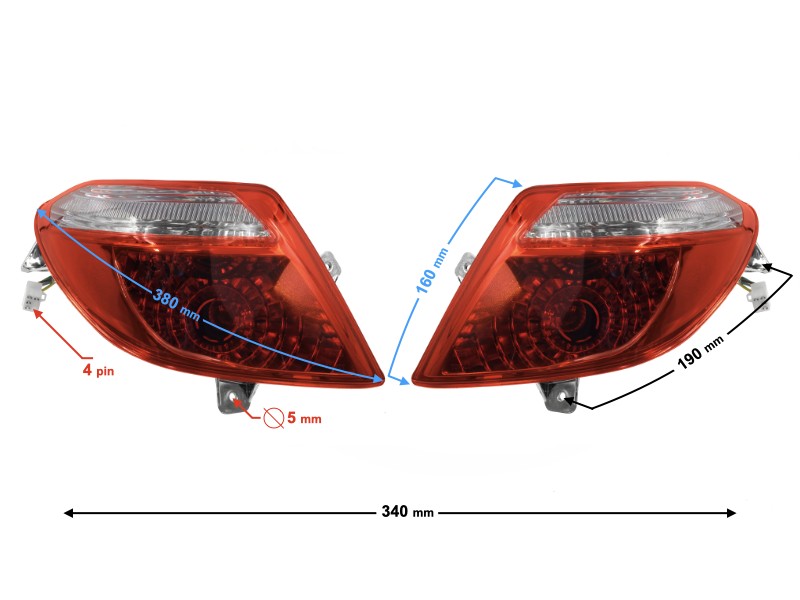 Rear indicators for Tres scooter