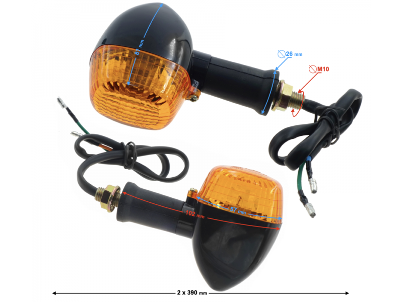 Front indicators (set) for Ranger Classic moped