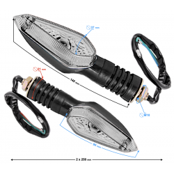 Rear indicators for Fighter 2 moped, LED