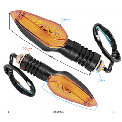 Front indicators, incandescent with orange lampshade for Fighter 2018