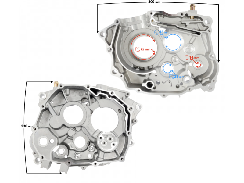 Engine crankcase right NXT250 Base