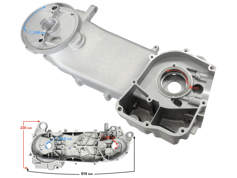 left engine crankcase for Falcon 125 scooter