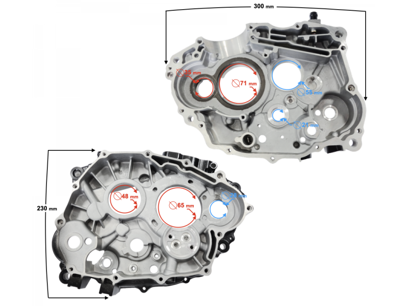 Engine crankcase left GT 125