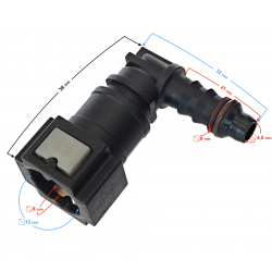 Angle connector 1 for FR 2 moped