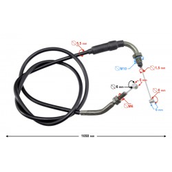 Gas throttle cable for Hyper 125 motorcycle, injection