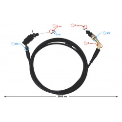 Gas throttle cable for Firefox Euro 4 scooter