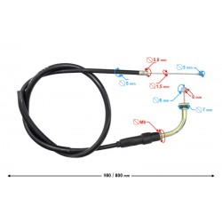 Gas throttle cable for Fighter 2 moped