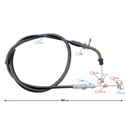 Gas throttle cable for motorcycle Cafe Racer