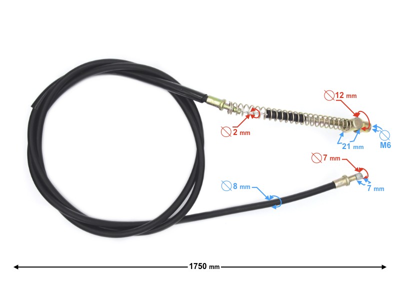 Rear brake cable for Tres scooter