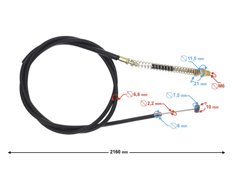 Rear brake cable for B-Max scooter