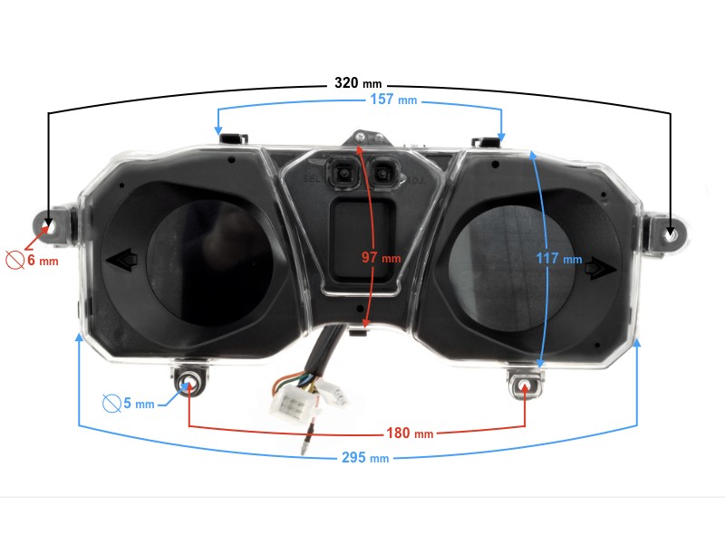 Digital speedometer for B-Max scooter, injection