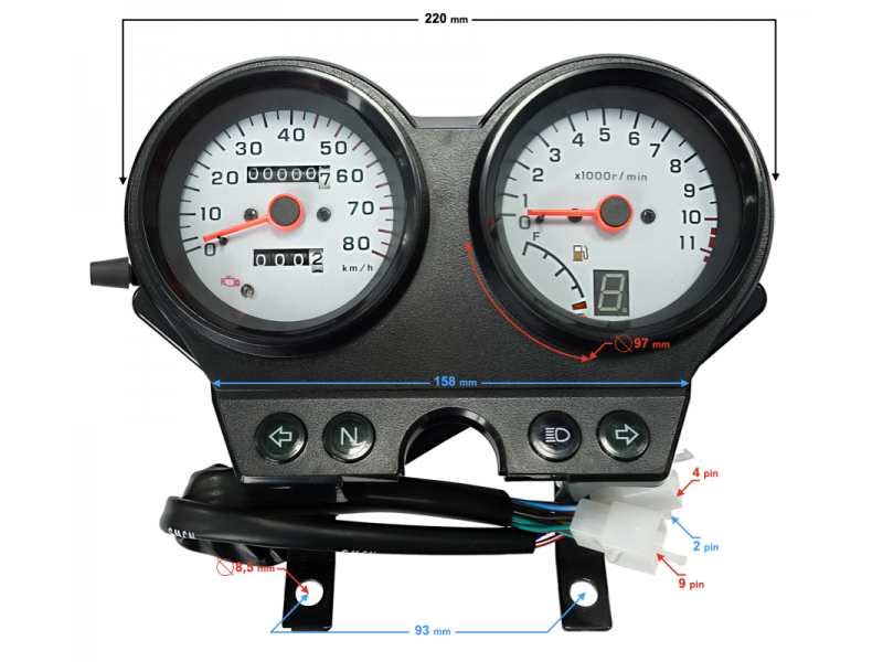 speedometer for Fighter E4 moped
