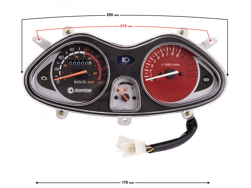 Speedometer for Falcon 125cc scooter, injection