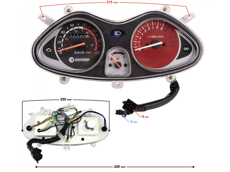 speedometer for scooter Falcon, injection