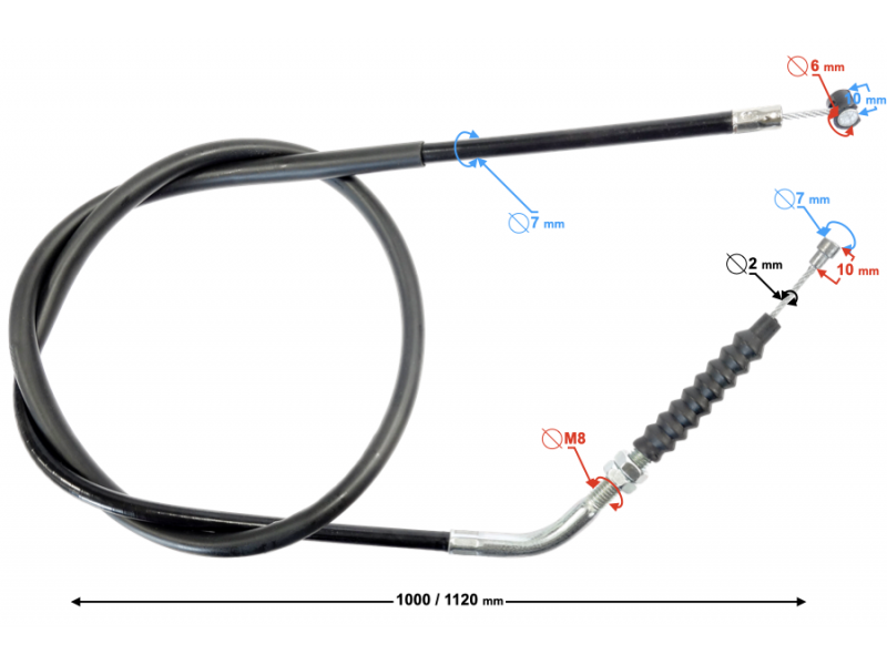 Clutch cable for motorcycle Classic 125