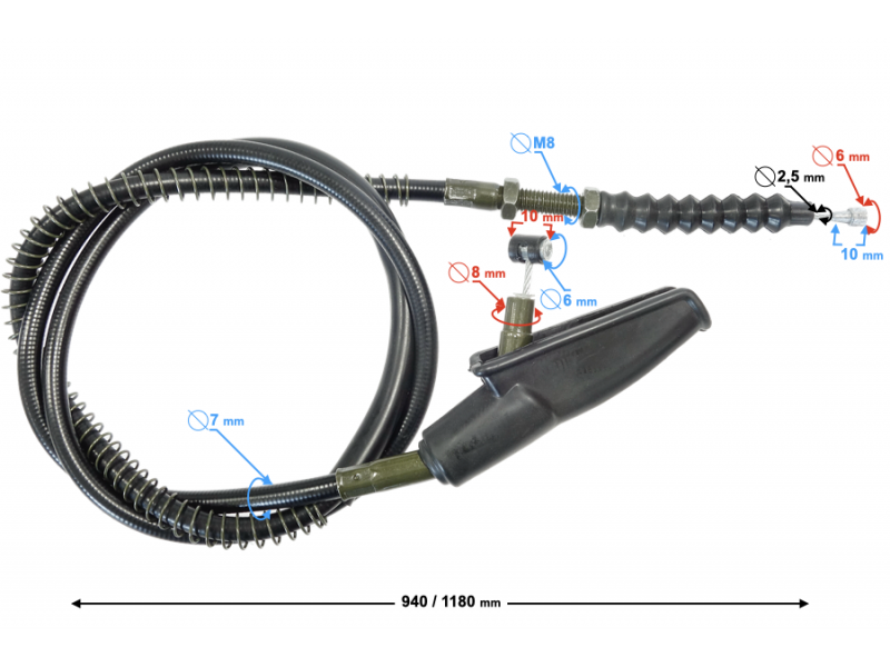 Clutch cable for Hyper 125 motorcycle
