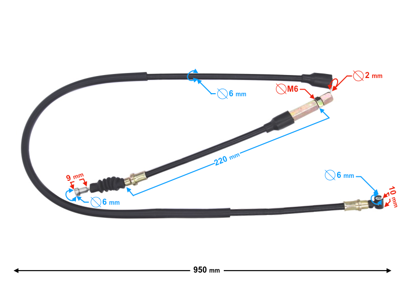 clutch cable for Ranger Classic (E4) moped