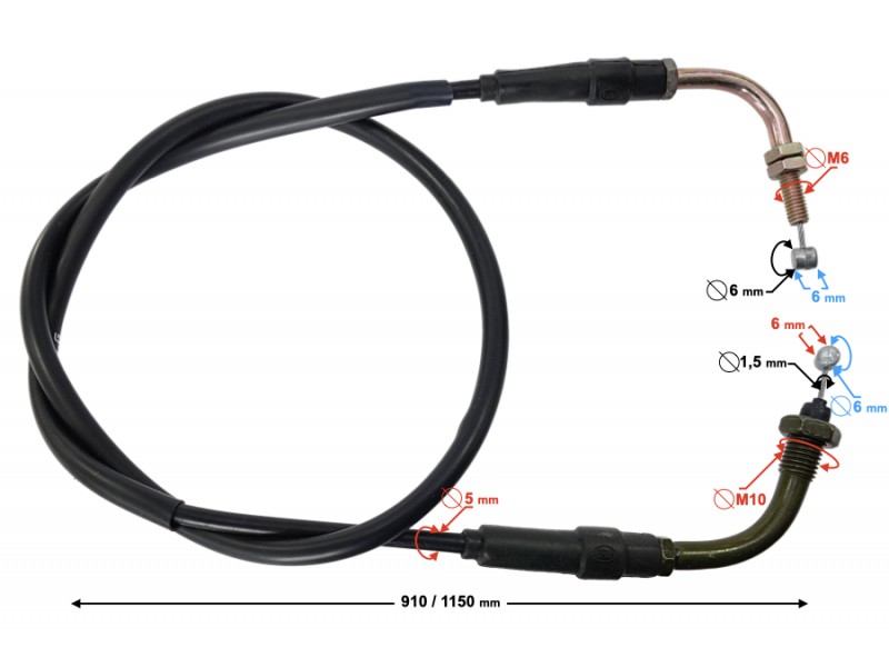 Suction cable for motorcycle Classic 125