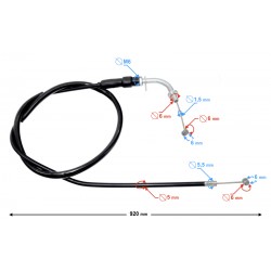 Suction cable for Fighter 2 moped