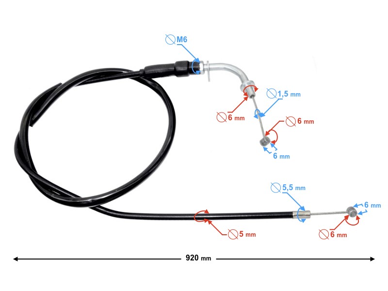 Suction cable for Fighter 2 moped