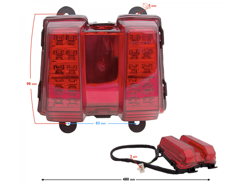 LED rear lamp for Hyper 125 motorcycle