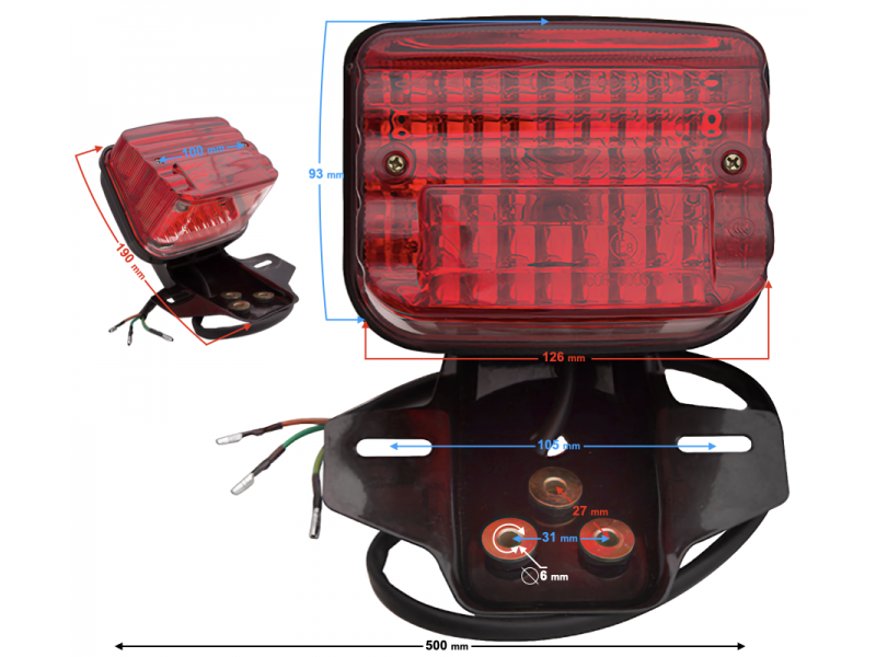 Rear lamp for Ranger Classic moped
