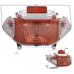 Rear lamp for scooter 21, white lampshades