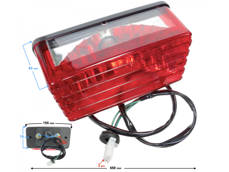 Rear lamp for Fighter moped (Variant 2)