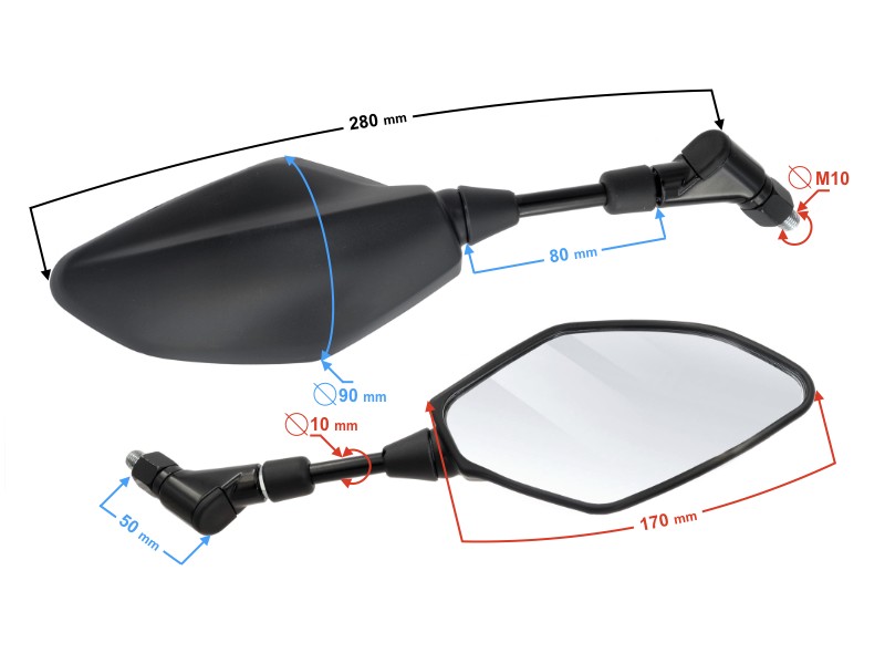 mirrors for FR2 moped