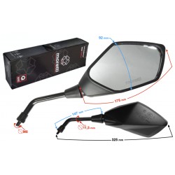 R+R mirrors for scooter (thread diameter 8mm) with homologation