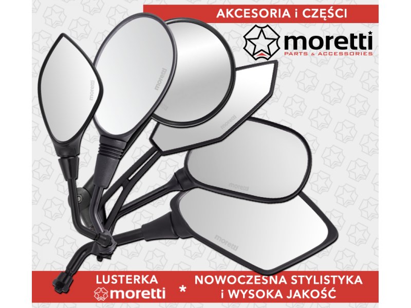 R + R mirrors (thread diameter 10mm) for Ranger Classic moped - silver with homologation