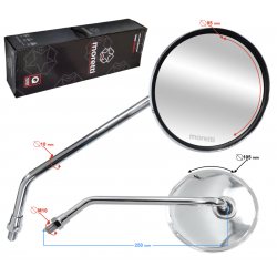 R + R mirrors (thread diameter 10mm) for Ranger Classic moped - silver with homologation