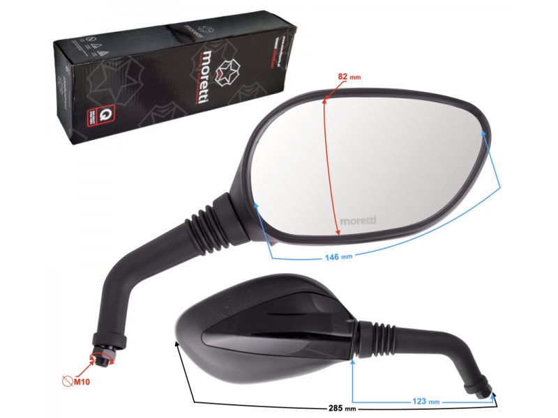 R + R mirrors (thread diameter 10mm) for B-Max scooter with homologation