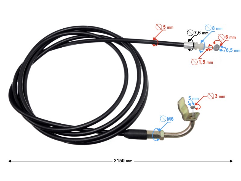 Boot Luggage Cable for B-Max scooter