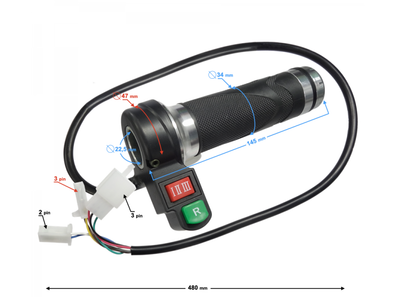 Gas grip with cruise control Energy 2.0