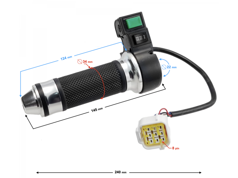 Gas grip right ENERGY 2.0