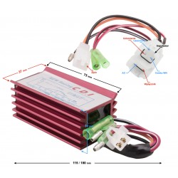 Ignition module for Falcon scooter - red tuning