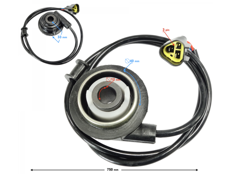Speedometer drive for motorcycle Classic 125